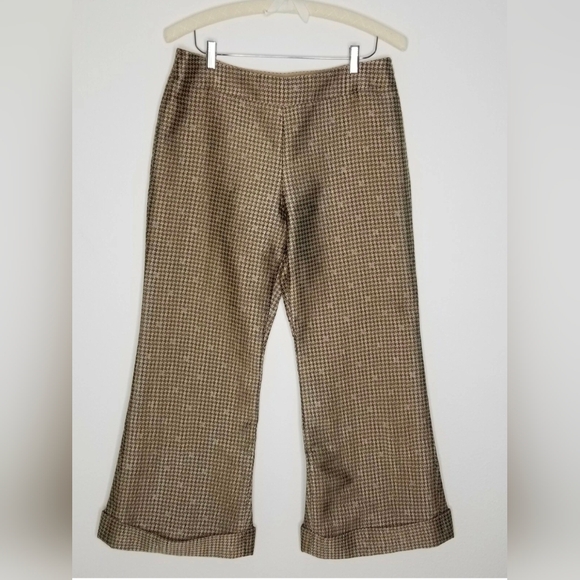 Giorgio Armani Womens Trousers Geo-Jacquard Crop Cuff Flared Size 6 US ( 42 IT)